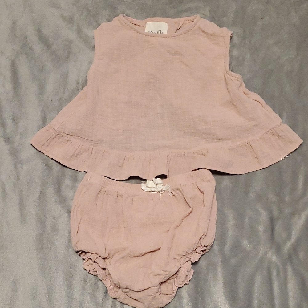 Charming Mauve Ruffle Diaper Cover Set